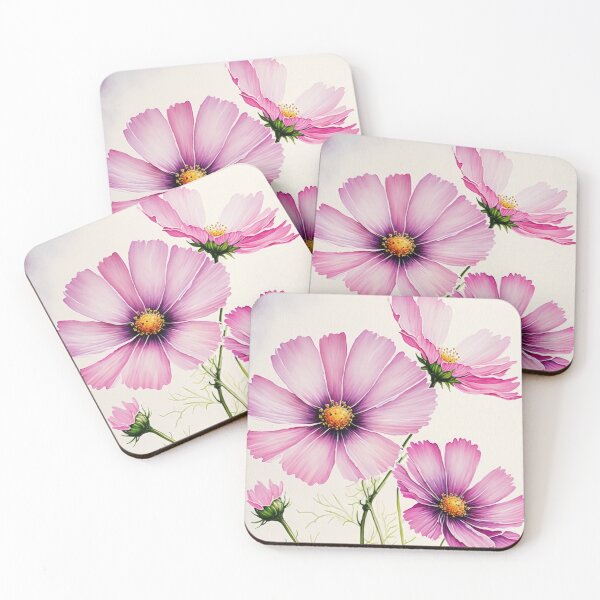 Artikelvorschau, Rosa Kosmosblumen entworfen und verkauft von Vanover Designs.