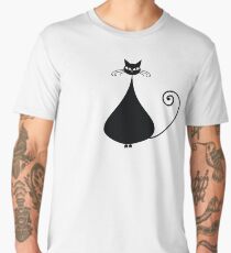 Black cat silhouette Men's Premium T-Shirt