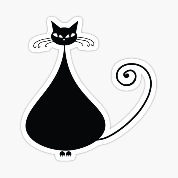 Black Cat Silhouette Sticker For Sale By Kudryashka Redbubble 2329