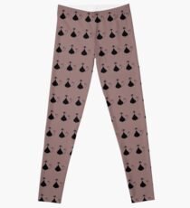 Black cat silhouette Leggings