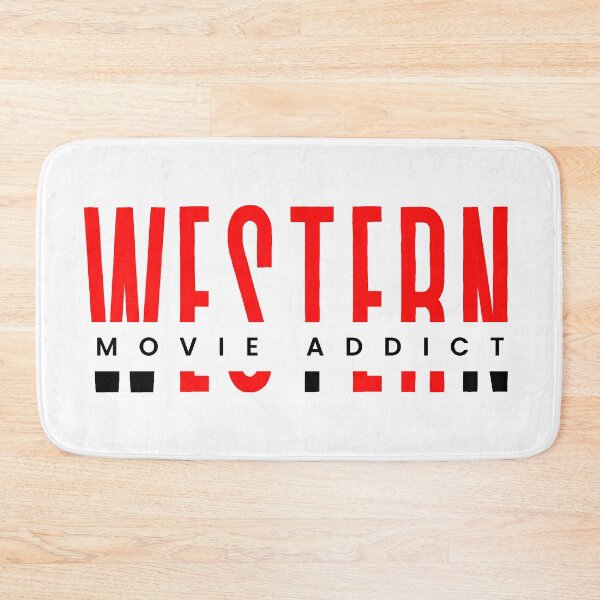 Item preview, Western movie addict red and white typography design designed and sold by DigitalMagShop.