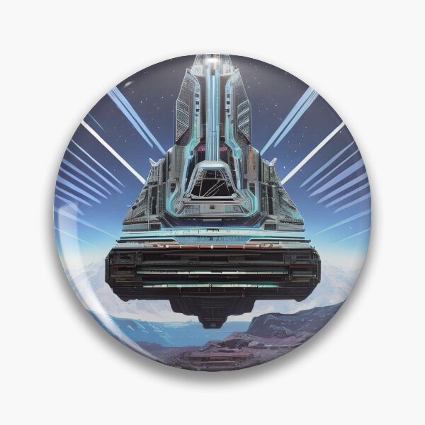 Item preview, Spaceship Stylized Flying Over Ground designed and sold by SaricComposer.