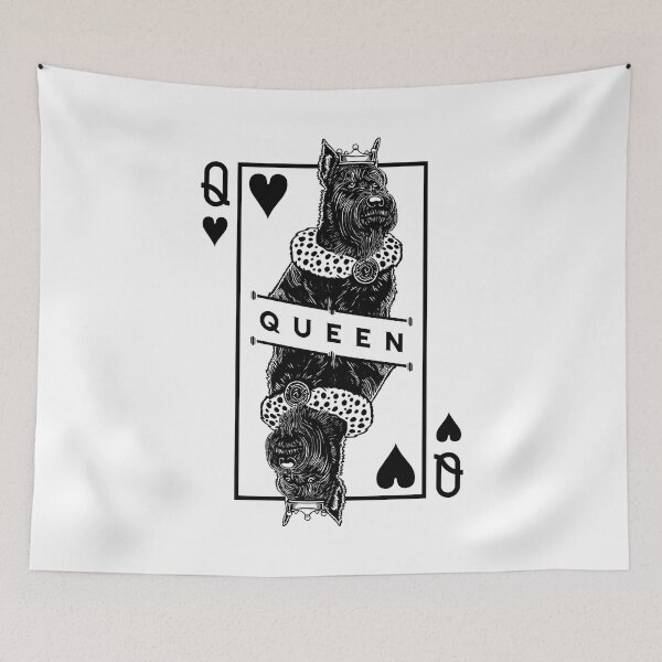 Item preview, Giant Schnauzer Queen Of Hearts Funny Dog Lover Pop Art designed and sold by GrandeDuc.