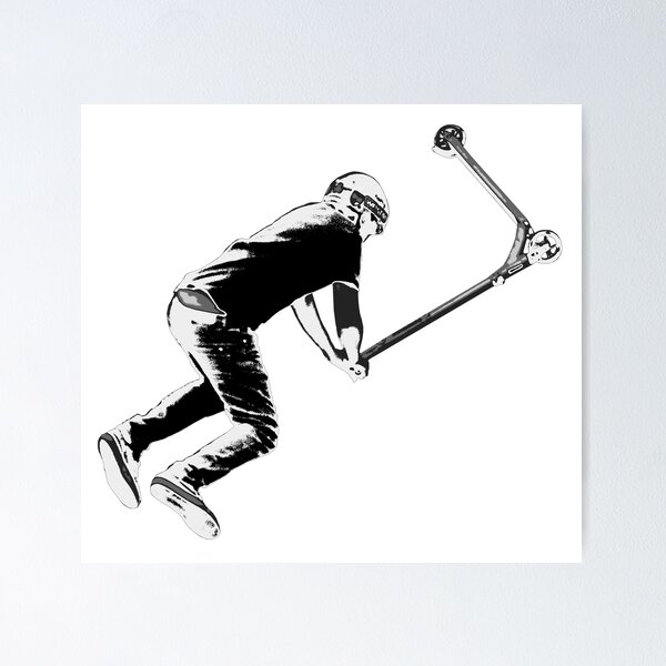 Item preview, Holding On! - Stunt Scooter Move designed and sold by NaturePrints.