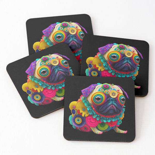 Item preview, Pug-tastic Rainbow 2 designed and sold by Artistic Pandas.