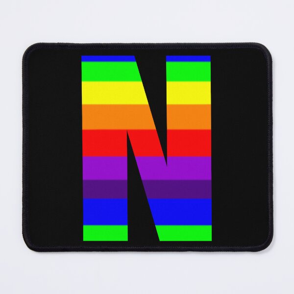 Item preview, The Letter N Rainbow on Black 5748 designed and sold by Art in My Loft.