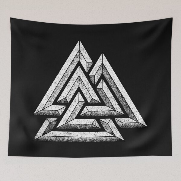 Artikelvorschau, Valknut - schwarz und weiß entworfen und verkauft von Faust-ART.