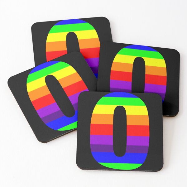 Item preview, The Letter O Rainbow on Black 5748 designed and sold by Art in My Loft.