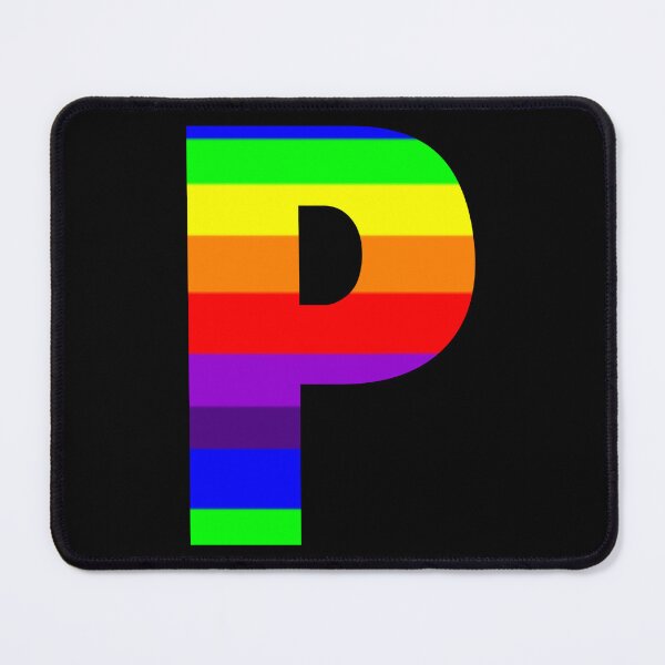 Item preview, The Letter P Rainbow on Black 5748 designed and sold by Art in My Loft.