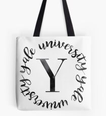 Yale University Black Ink Circle Tote Bag