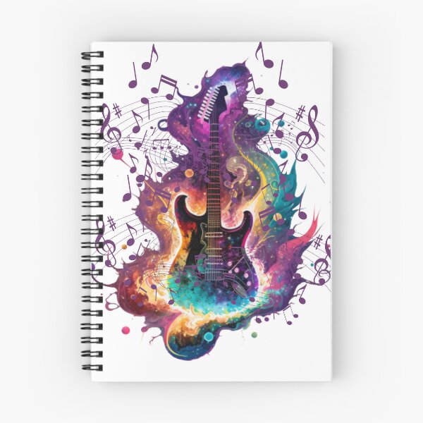 Item preview, A Rainbow of Music: T-Shirt Featuring a Colorful Guitar designed and sold by Johnsdesigns1.