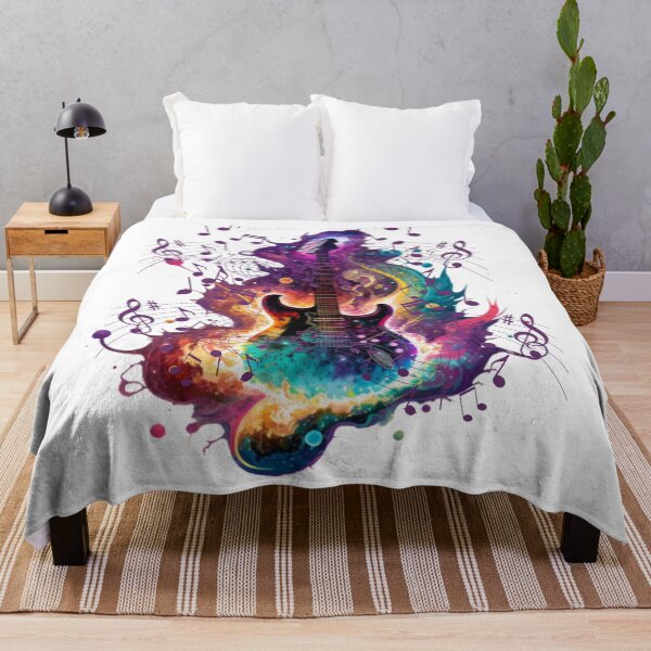 Item preview, A Rainbow of Music: T-Shirt Featuring a Colorful Guitar designed and sold by Johnsdesigns1.