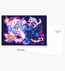 a Luna & Celestia christmas! Postcards