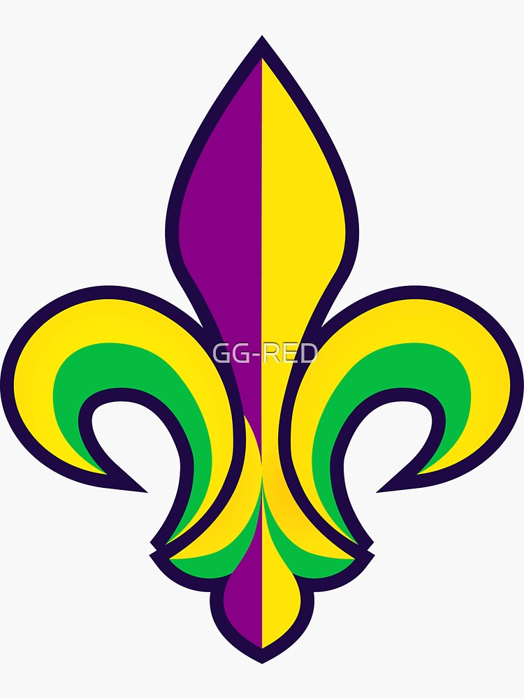 Mardi Gras Parade Purple Green Gold Fleur-de-lis Carnival 