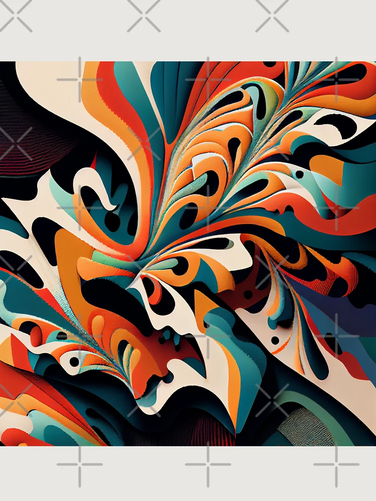Thumbnail 6 von 6, Premium Oversized Pullover, Aesthetic Irregular Dynamic Australian Pattern Digital Painting designt und verkauft von CodeAndColors.