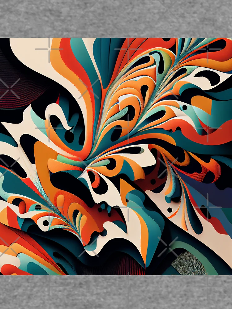 Thumbnail 6 von 6, Leichter Pullover, Aesthetic Irregular Dynamic Australian Pattern Digital Painting designt und verkauft von CodeAndColors.