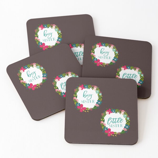 Item preview, Big Sister Little Sister Floral Wreath Stickers designed and sold by EmmanuelAndrew.