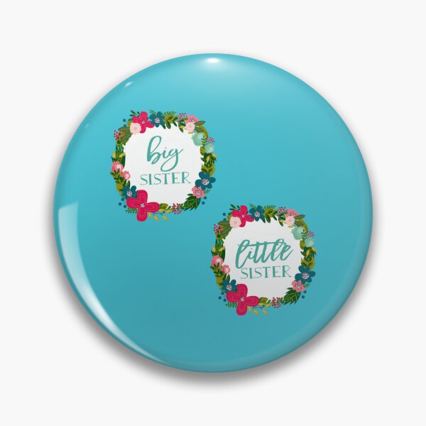 Item preview, Big Sister Little Sister Floral Wreath Stickers designed and sold by EmmanuelAndrew.