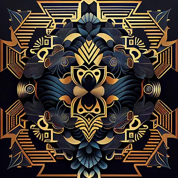 Vorschaubild zum Design Futuristic Asian Pattern Digital Painting von CodeAndColors