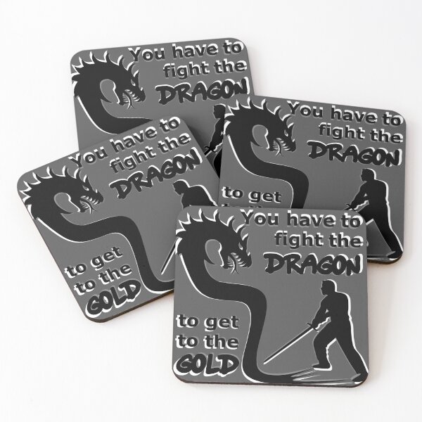 Item preview, You have to fight the Dragon to get to the Gold - Jordan Peterson designed and sold by JoanNinjaHen.