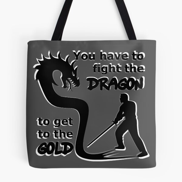 Item preview, You have to fight the Dragon to get to the Gold - Jordan Peterson designed and sold by JoanNinjaHen.