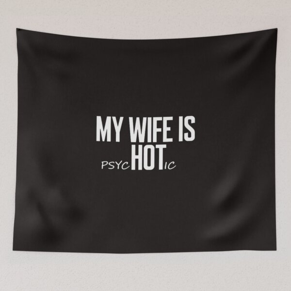 Aperçu de l'œuvre My Wife Is Psychotic shirt,gifts for him,funny husband shirts,gifts from wife,anniversary gifts for him,gifts for husband,anniversary gifts créée et vendue par Sophistical.