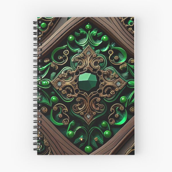 Item preview, Bejeweled Green Brilliant Wood Baroque English Countryside Chic Pattern Digital Painting designed and sold by CodeAndColors.