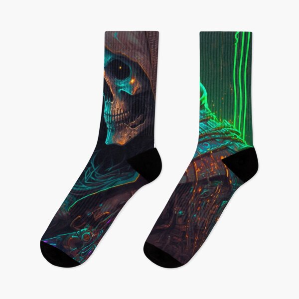 Item preview, Cyberpunk Grim Reaper designed and sold by ArtMadeByAI.