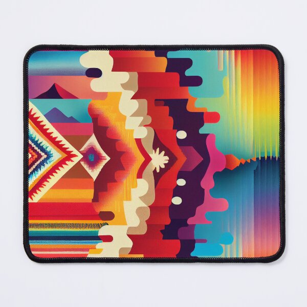Item preview, Rainbow Southwestern Pattern Digital Painting designed and sold by CodeAndColors.