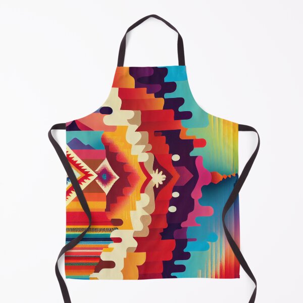 Artikelvorschau, Rainbow Southwestern Pattern Digital Painting entworfen und verkauft von CodeAndColors.