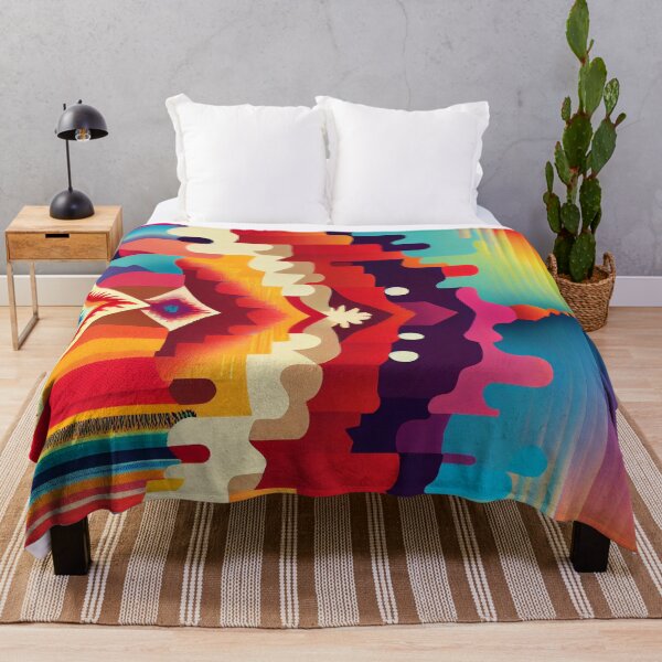 Item preview, Rainbow Southwestern Pattern Digital Painting designed and sold by CodeAndColors.