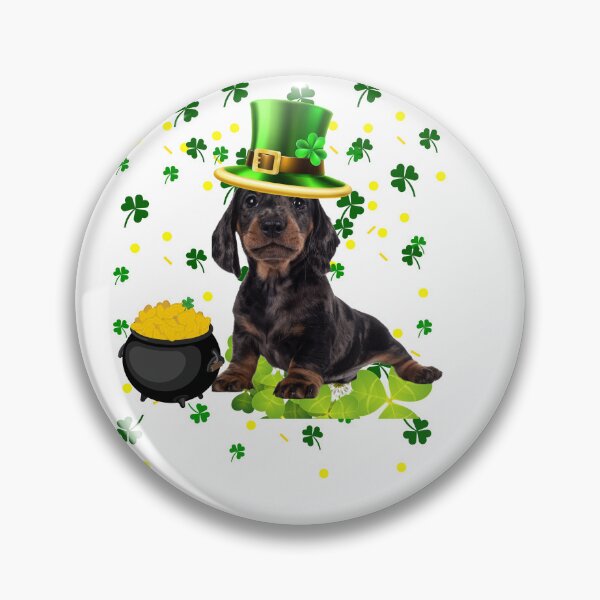 Item preview, A Dachsund shamrock design. A irish shamrock dog. designed and sold by Doggymadness.