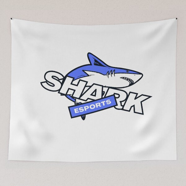 Item preview, Blue Minimalist Shark Illustration Esports Team designed and sold by ExelShop.