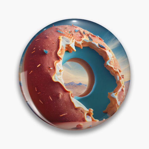 Artikelvorschau, Bright Donut Ruin in Dessert Desert Landscape Digital Painting entworfen und verkauft von CodeAndColors.