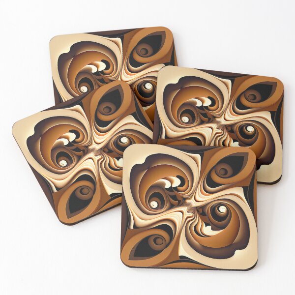 Item preview, Contemporary Ceramic Brown Energetic Contemporary Pattern Digital Painting designed and sold by CodeAndColors.