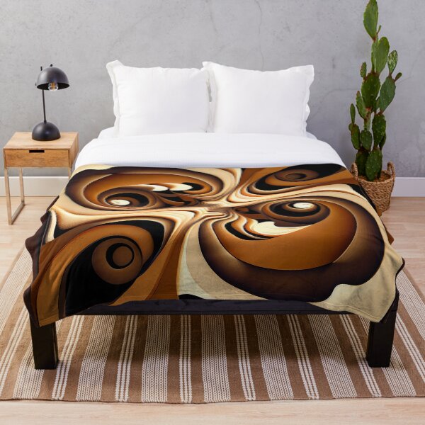Item preview, Contemporary Ceramic Brown Energetic Contemporary Pattern Digital Painting designed and sold by CodeAndColors.