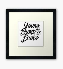Young Dumb & Broke Watercolor - Cool Khalid Sticker T-Shirt Pillow Framed Print