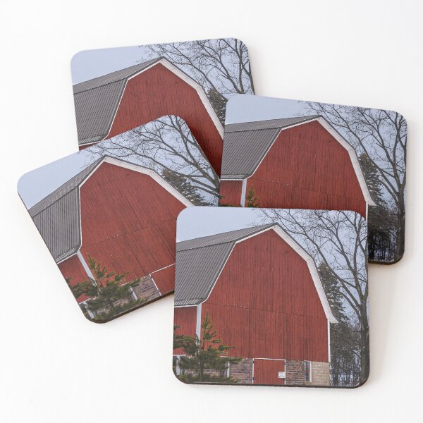 Item preview, Red Barn on a Snowy Day in Wisconsin Photo designed and sold by Bettie-Scott.