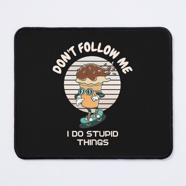 Item preview, Funny Cool Skateboard Guy - Vintage Don't Follow Me I do Stupid Things designed and sold by The Red Nox.