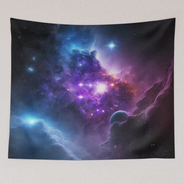Item preview, Blue and Purple Stars in Space designed and sold by Healio2.