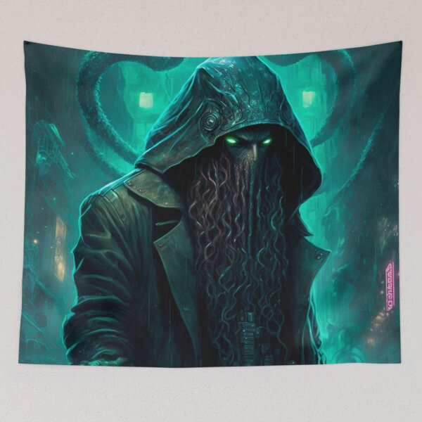 Item preview, Cyberpunk Cthulhu designed and sold by ArtMadeByAI.