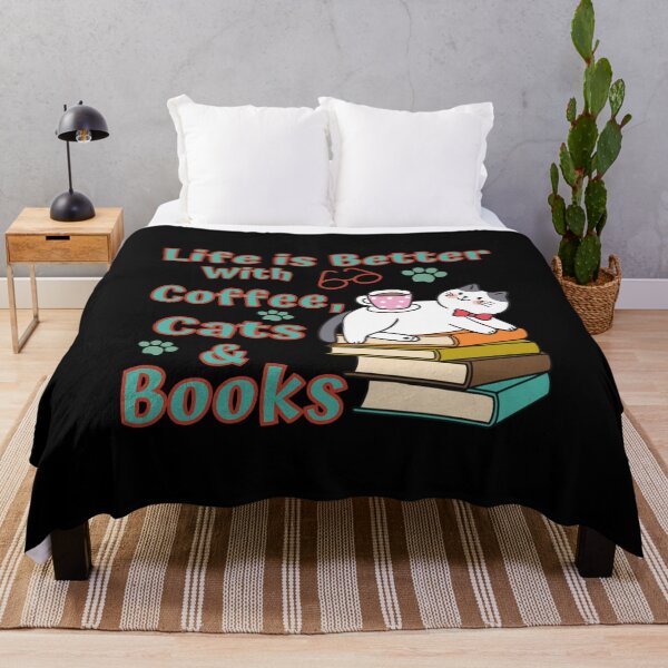 Item preview, Life is Better With Coffee ,Cats and Books designed and sold by hijasminflower.