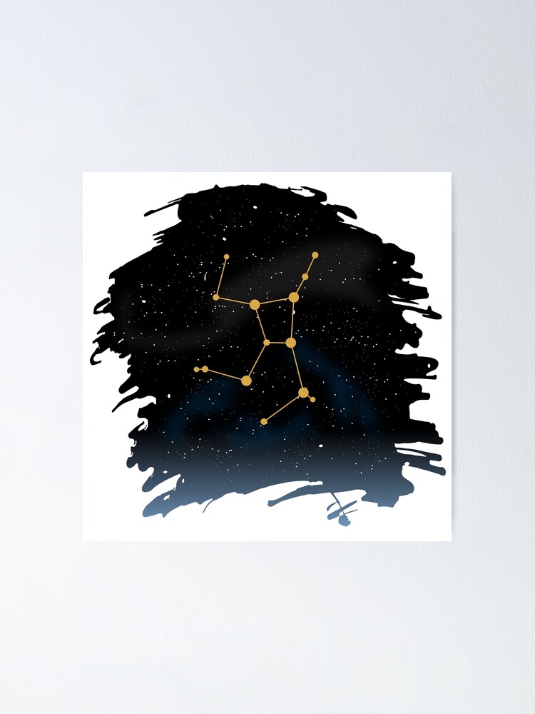 Zodiac Sign Virgo Birthday Birth Date Astrology Stars Sky Starry Universe Poster