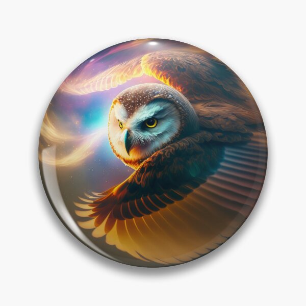 Item preview, Owl flying in Space - The Cosmic Owl - From the series Spirit Animals designed and sold by AdamesArtStudio.