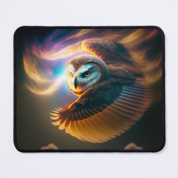 Item preview, Owl flying in Space - The Cosmic Owl - From the series Spirit Animals designed and sold by AdamesArtStudio.