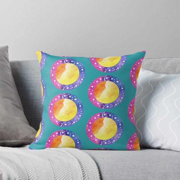 Item preview, watercolor circles and dots | orange and blue watercolor circle designed and sold by lausn.