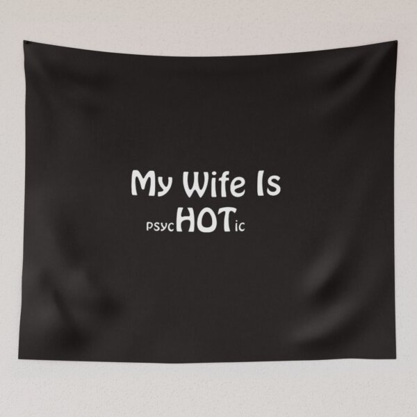 Aperçu de l'œuvre Copie de Copie de My Wife Is Psychotic shirt,gifts for him,funny husband shirts,gifts from wife,anniversary gifts for him,gifts for husband,anniversary gifts créée et vendue par Sophistical.