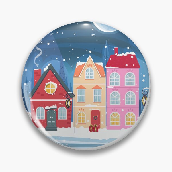 Item preview,  Winter illustration with scandinavian houses  designed and sold by MariaTsy.