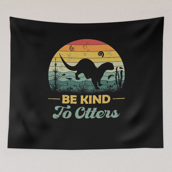 Item preview, Be Kind To Otters Retro designed and sold by Vendetta-art.