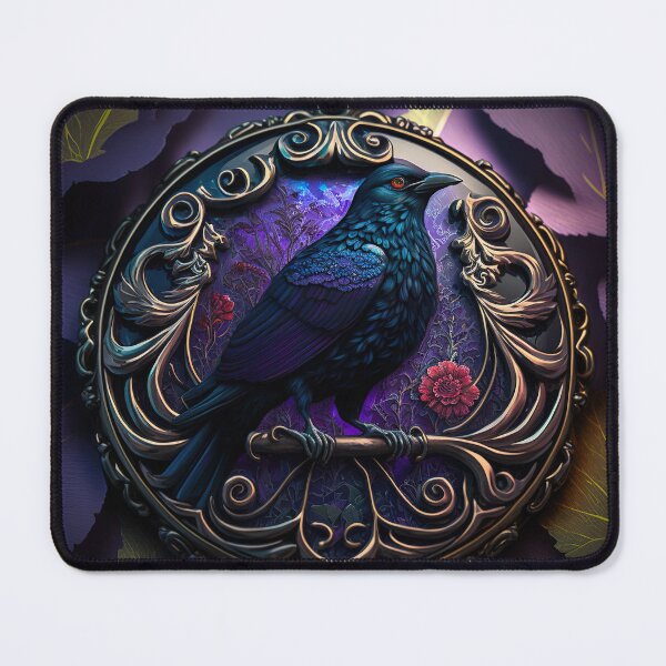 Item preview, The Raven Amulet II - Detailed Talisman / Charm / of Mystical Gothic Raven, Jewelry - Very High Resolution - Original Artwork designed and sold by CloudofKnowing.